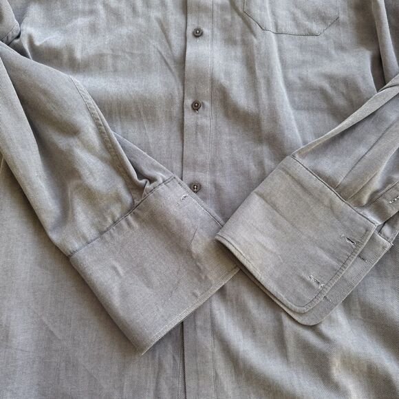 BIG & TALL Assante Couture Mens Dress Shirt 18.5” 36/37” Grey - Picture 2 of 13